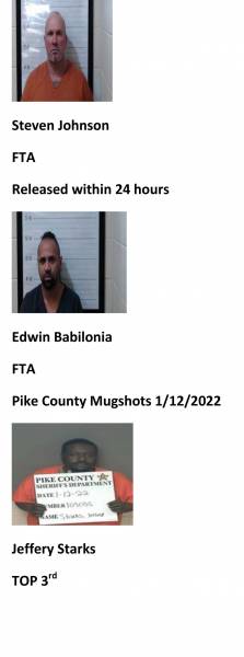 Dale County/ Coffee County/Pike County Mugshots 1/12/2022