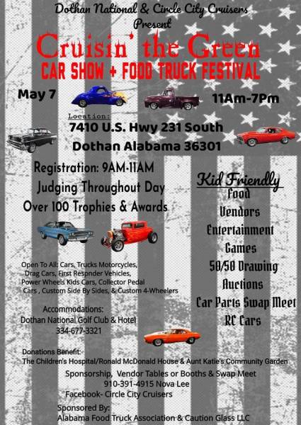 May 7 Car Show At Dothan National on US 231 South