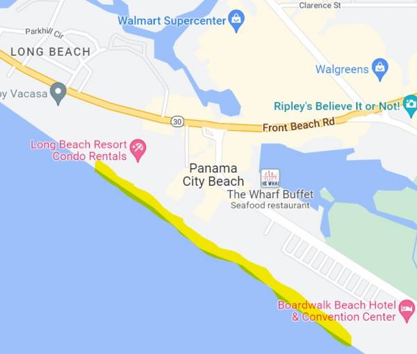 PANAMA CITY FL - Portion of sandy beach to be closed overnight through July