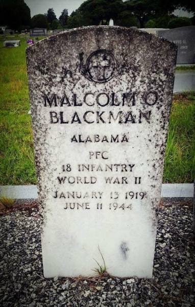 PFC Malcolm Blackman…For Glory Lights The Soldier’s Tomb