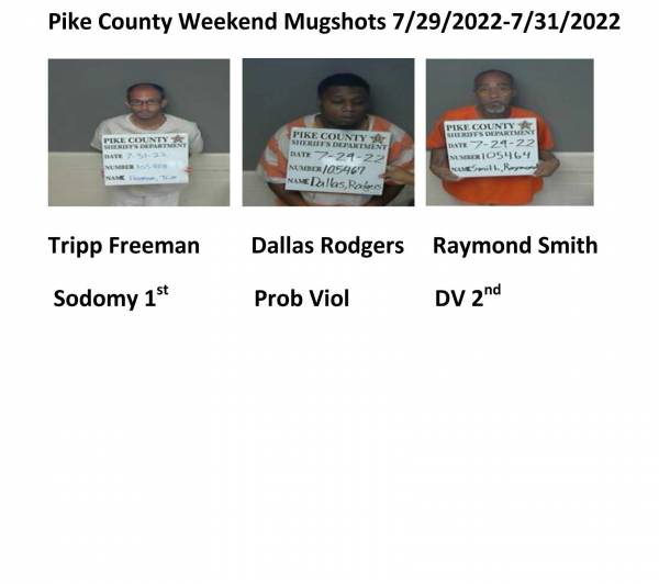 Dale County/Coffee County/Pike County Weekend Mugshots 7/29/2022-7/31/2022