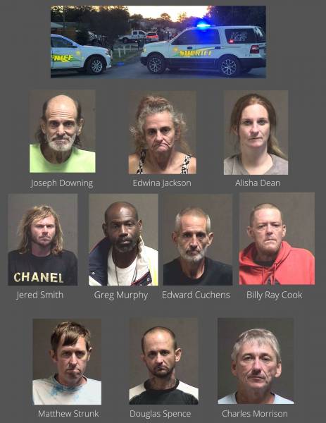 Ten People were Arrested on Wide-Ranging Charges in Okaloosa County