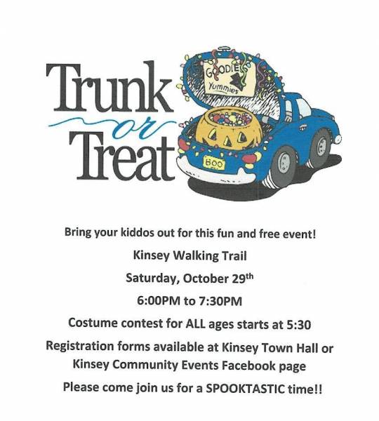 Kinsey to Hold Trunk or Treat