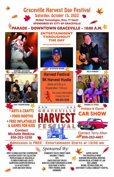 Graceville Harvest Day Festival Set for Oct 15th