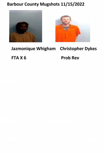 Dale County/Coffee County/Pike County/ Barbour County Mugshots 11/15/2022