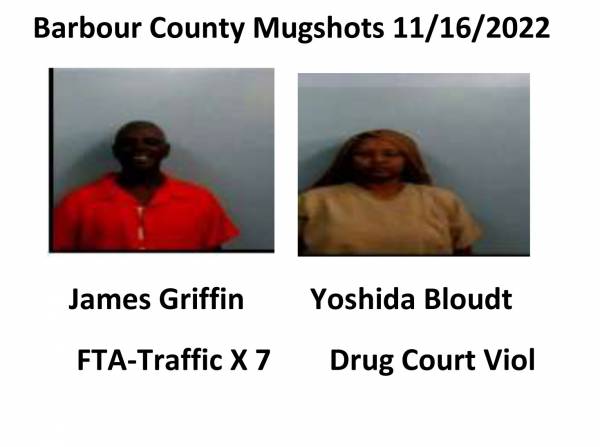 Dale County/Coffee County/Pike County/ Barbour County Mugshots 11/16/2022