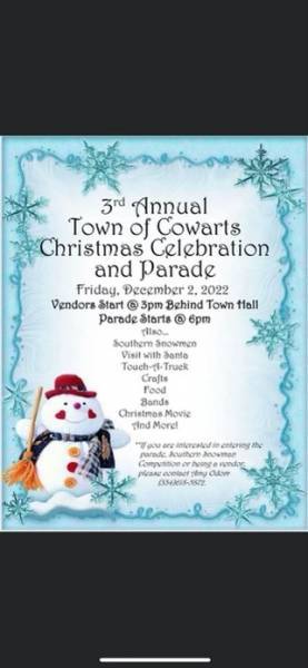 3rd Annual Town of Cowarts Christmas Celebration and Parade
