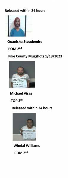 Dale County/Coffee County/Pike County Mugshots 1/18/2023
