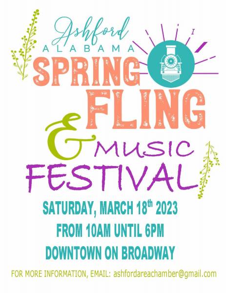 Ashford’s 6th Annual Spring Fling and Music Festival THIS SATURDAY
