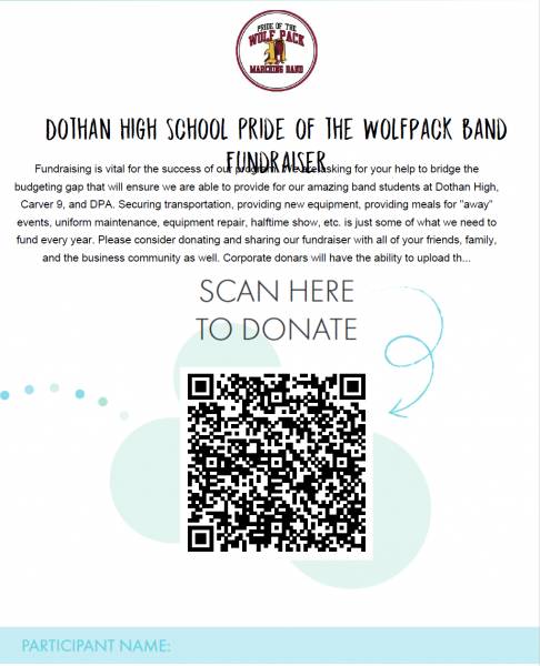 Dothan High School Pride of the Wolfpack Band Fundraiser