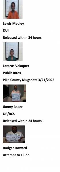 Dale County/Coffee County/Pike County/ Barbour County Mugshots 3/21/2023