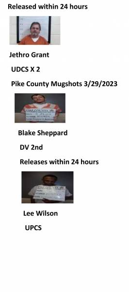 Dale County/Coffee County/Pike County Mugshots 3/29/2023