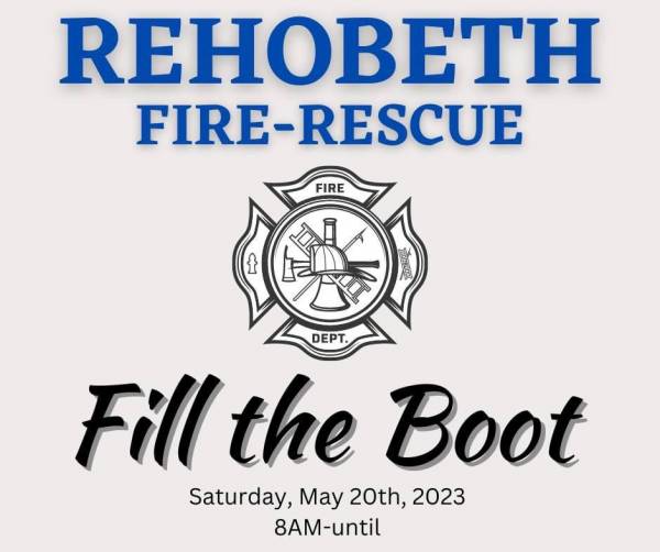 Rehobeth Fire and Rescue’s Annual Boot Drive Saturday May 20th