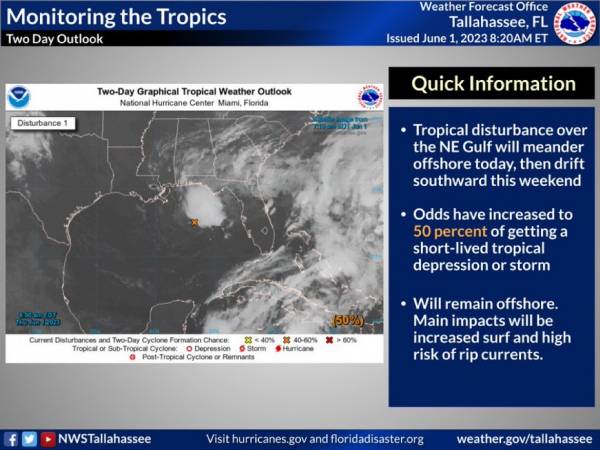 7:30am Brief Update From NWS on Possible Tropical System in Gulf