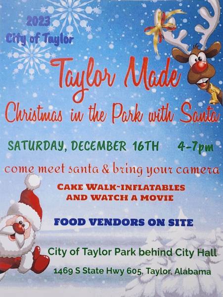 Taylor made Christmas in the Park with Santa