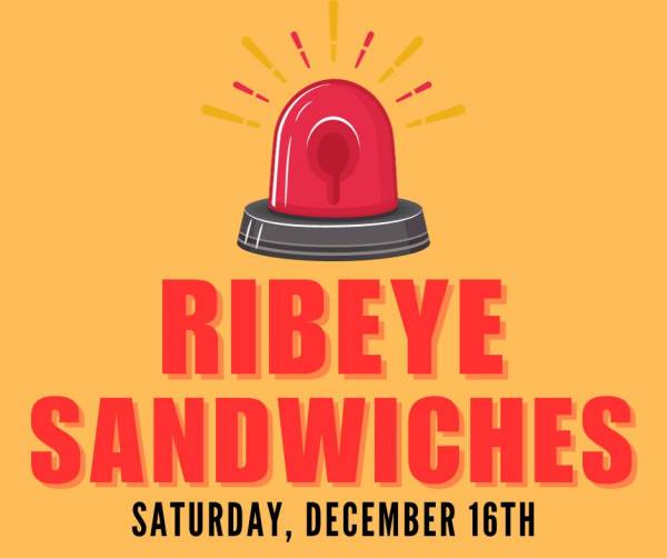 Rehobeth Fire and Rescue is selling RIBEYE SANDWICHES!!