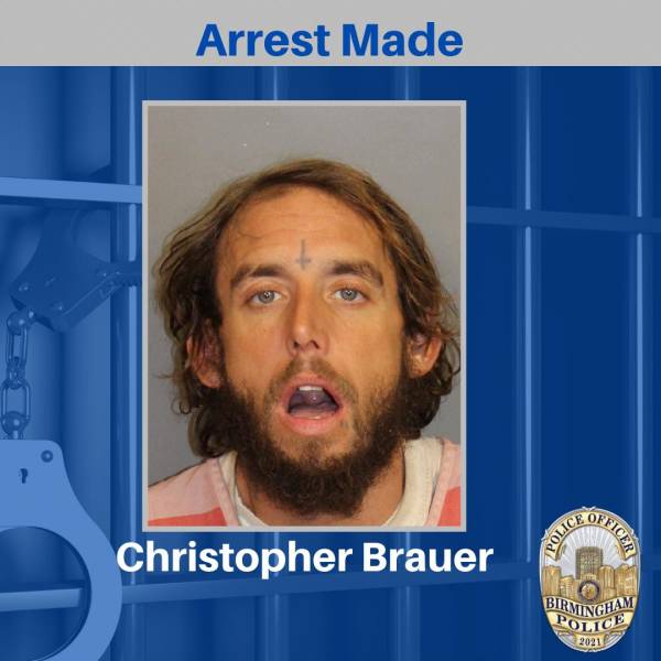 Birmingham Man Arrest for Unlawful Breaking and Entering of a Vehicle