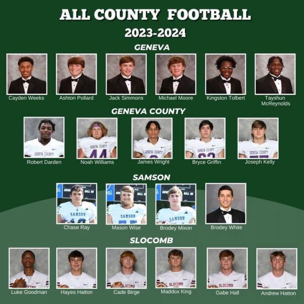 Congratulations to the ALL County football and volleyball players.