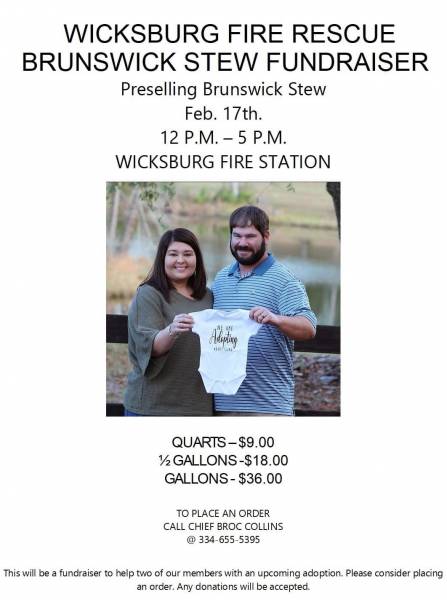 Wicksburg Fire Rescue Brunswick Stew Fundraiser
