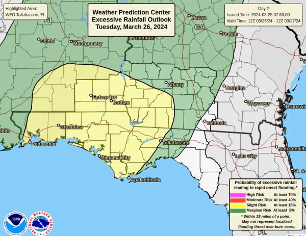Isolated Severe Weather and Heavy Rainfall Possible Tuesday through Wednesday Nigh