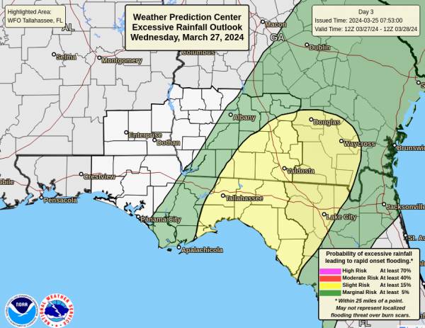 Isolated Severe Weather and Heavy Rainfall Possible Tuesday through Wednesday Nigh