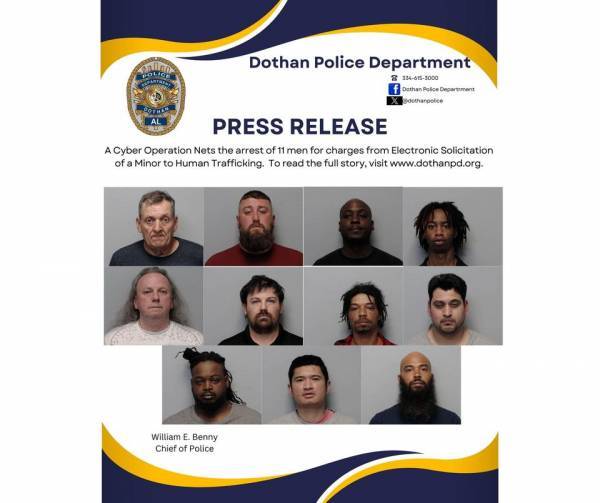 2:00pm Dothan Police Holds Press Conference for the Arrest of Online Chat Operation