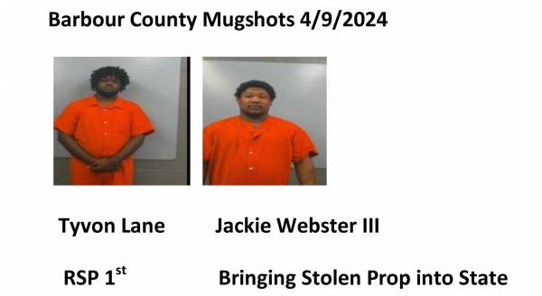 Dale County/Pike County /Barbour County Mugshots 4/9/2024