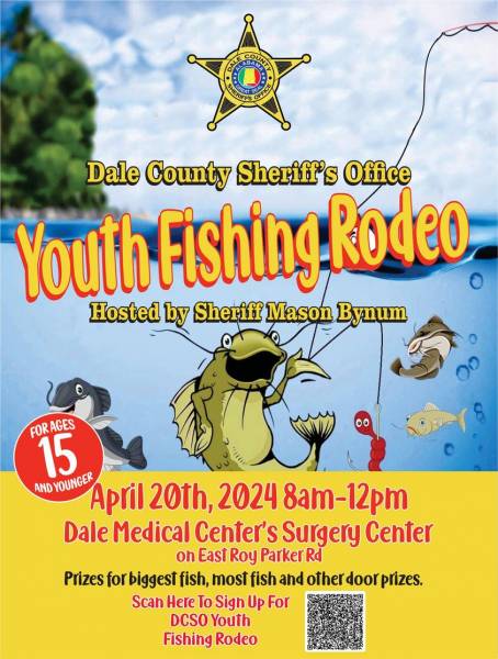 Saturday is Sheriff Bynum’s 2nd annual youth fishing rodeo!