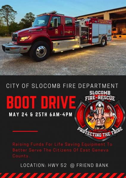 City of Slocomb Fire Department Boot Drive