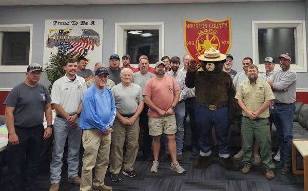 Houston County Volunteer Firefighter’s Association Partnered with Alabama Forestry Commission to Purchase a Smoley The Bear Costume